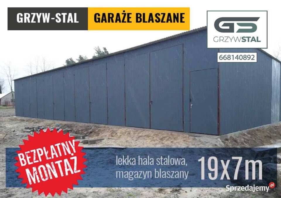 Garaż Blaszany - Hala , Garaże Blaszane - Wiata | Magazyn - GRZYWSTAL