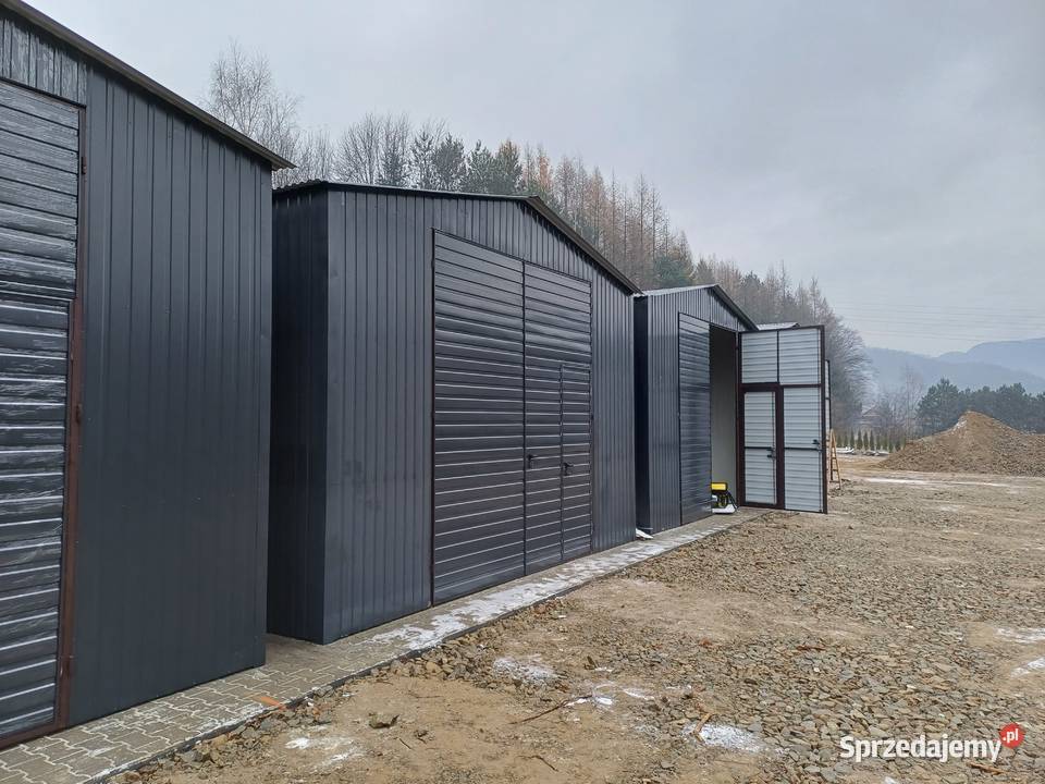 GRAFITOWY Garaż Blaszany Garaże Blaszane Magazyn Szczyrzyc