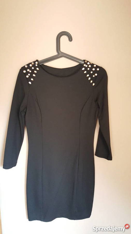 Sukienka czarna Bonprix Rainbow elegancka prosta Rozmiar 34(XS)