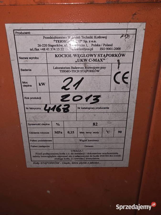 Piec termotech stąporków świętokrzyskie Mierzyn