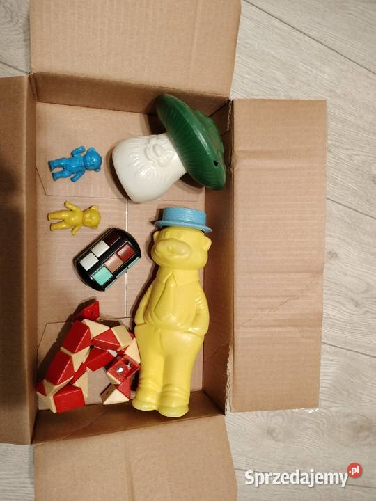 Zestaw starych zabawek plastikowe miś muchomor Choszczno