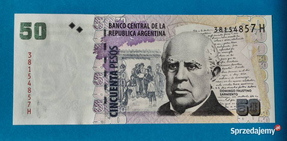 50 argentyńskich pesos 199903 UNC Rzeszów