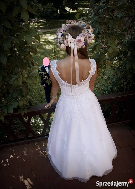 Przecudna suknia ślubna Agnes 11988 welon biały pomorskie Gdynia sprzedam