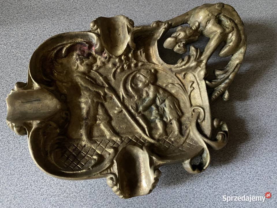 Popielniczka szklana w skórze mosiądz ceramiczna Kwidzyn