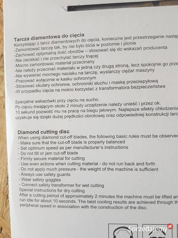 TARCZA DIAMENTOWA 230 x 222 SEGMENT FALON TECH Elektryczne Głogowa