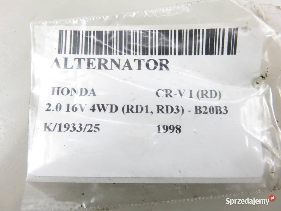 ALTERNATOR HONDA CRV I RD 20 16V 4WD RD1 RD3