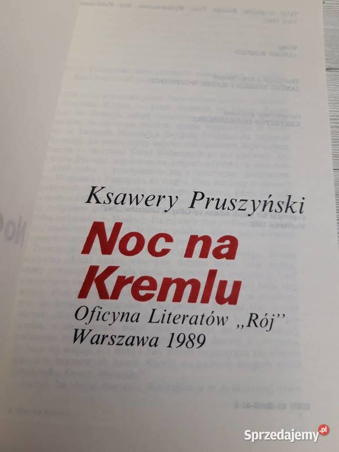 Noc na Kremlu Ksawery Pruszyński 1989 Antyki, Sztuka, Kolekcje