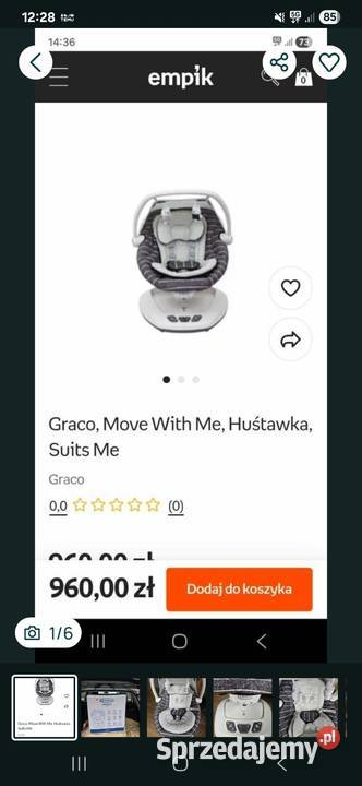 Huśtawka Bujaczek Graco Move with me Okazja dolnośląskie Jaworzyna Śląska