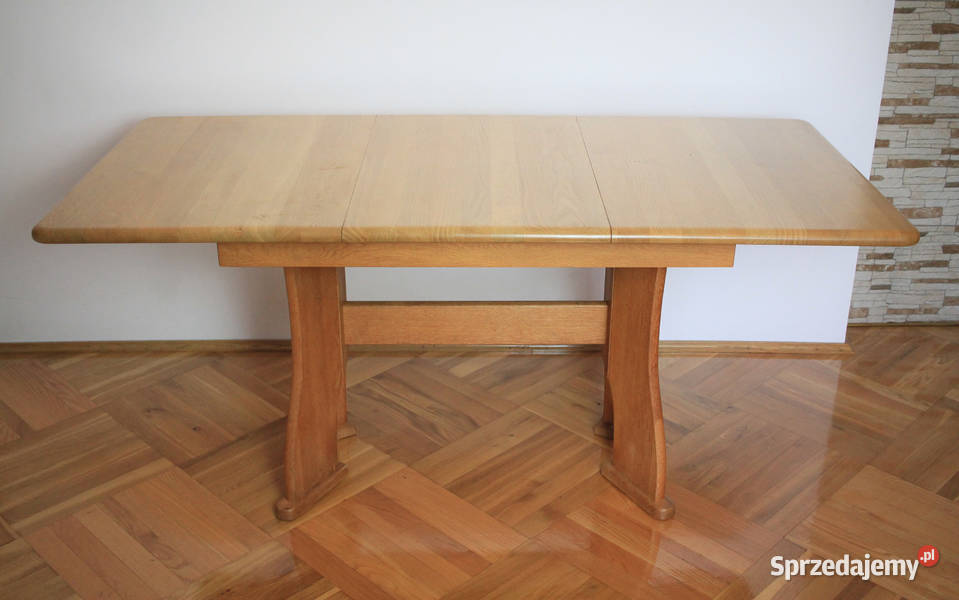 Stół jadalniasalon komplet krzeseł zielonych DĄB