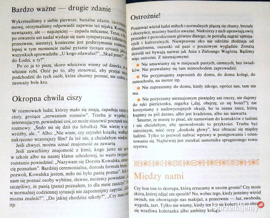 Nastolatki i bon ton Maria Dańkowska miękka Pozostałe sprzedam