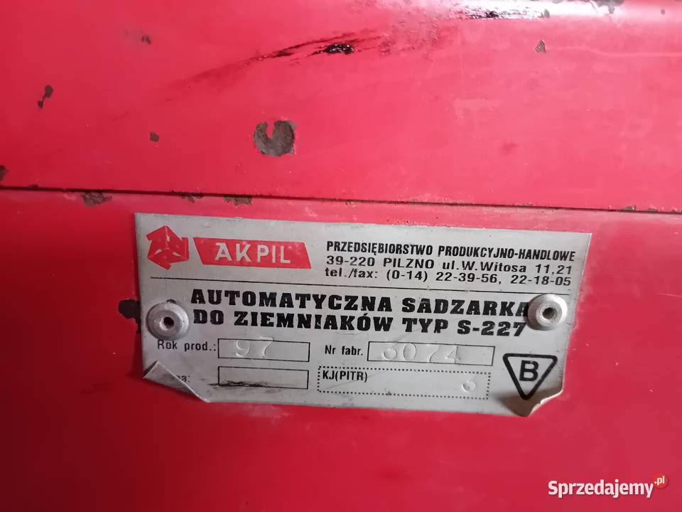 Sadzarka Akpil 67570 nieuszkodzony Łęka
