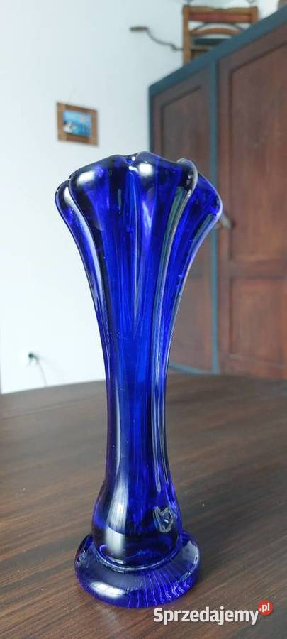Kobaltowy granatowy wazon vintage Błotno