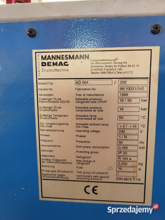 Sprężarka śrubowa kompresor Mannesmann Demag 10 Białogard