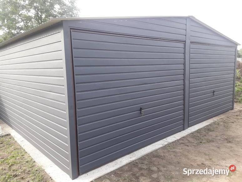 Garaż blaszany 37x5m BRĄZOWY garaże blaszane kujawsko-pomorskie Piotrków Kujawski sprzedam