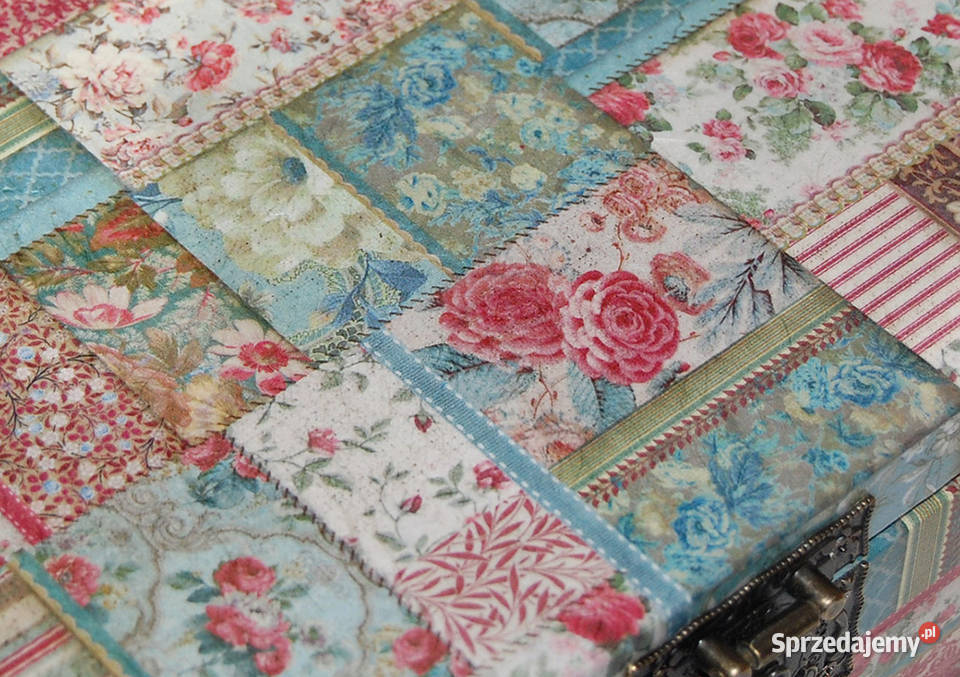 HERBACIARKA skrzynka na herbatę PATCHWORK 12 wielokolorowy Bydgoszcz sprzedam