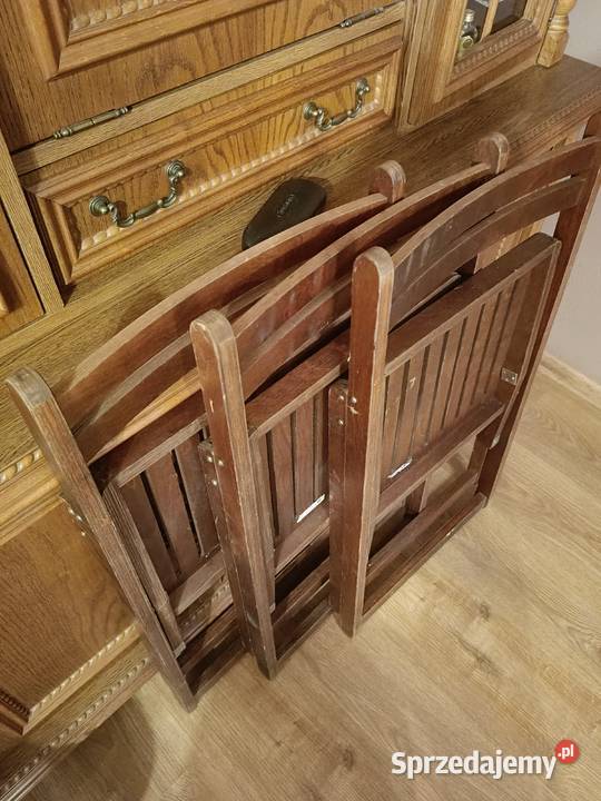 Krzesła drewniane składane Lipno