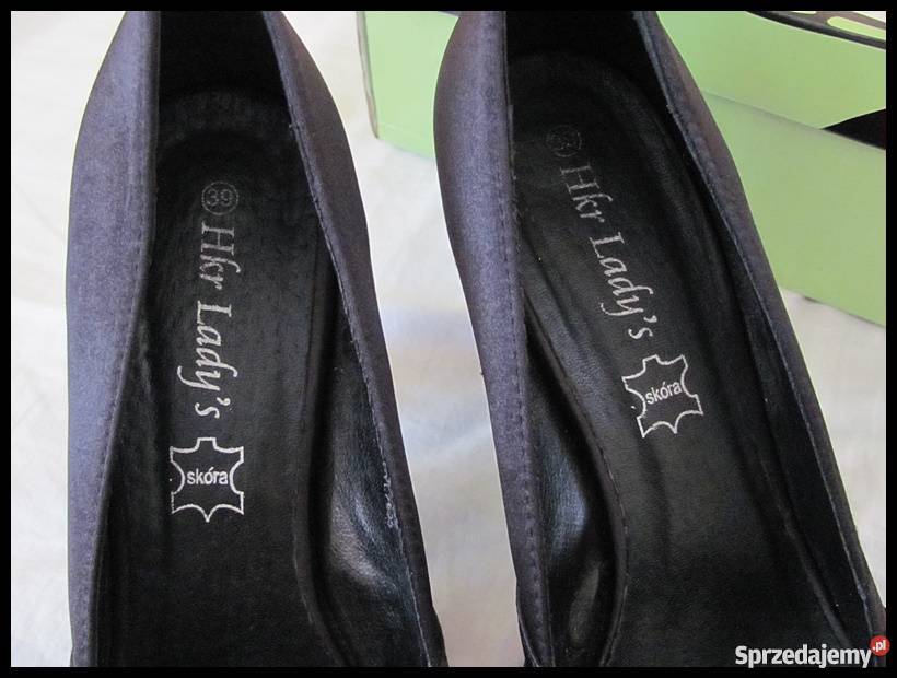 Czarne czółenka rozmiar 39 wkładka skórzana 25 czarny Płock
