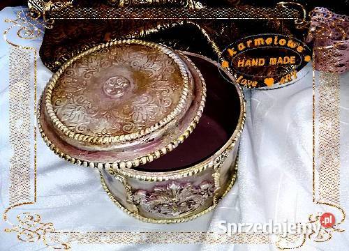 Pudełko szkatułka rękodzieło decoupage dekoracja Warszawa