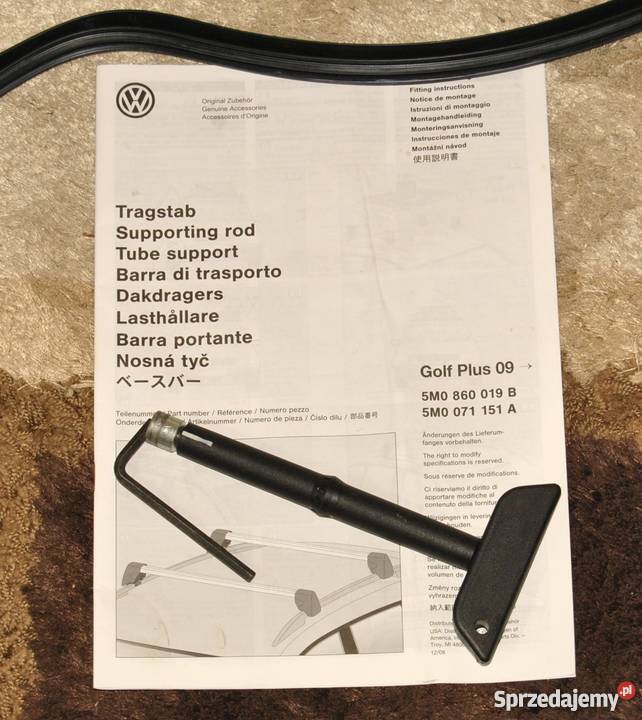 Bagażnik VW Golf Plus relingi zintegrowane dolnośląskie Legnica