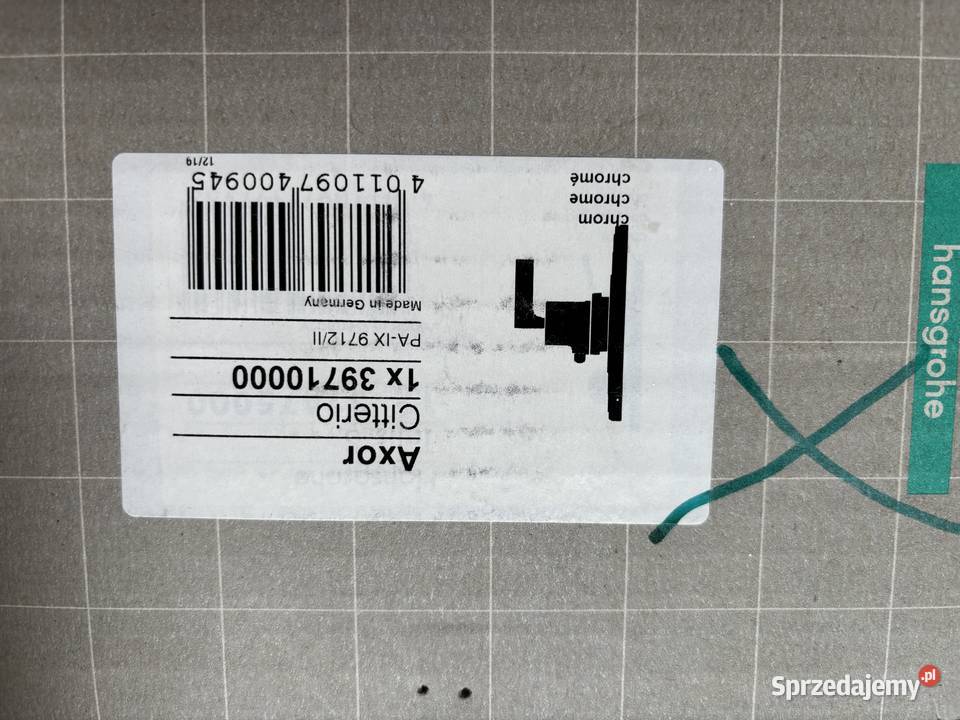 Bateria podtynkowa HANSGROHE AXOR Citterio