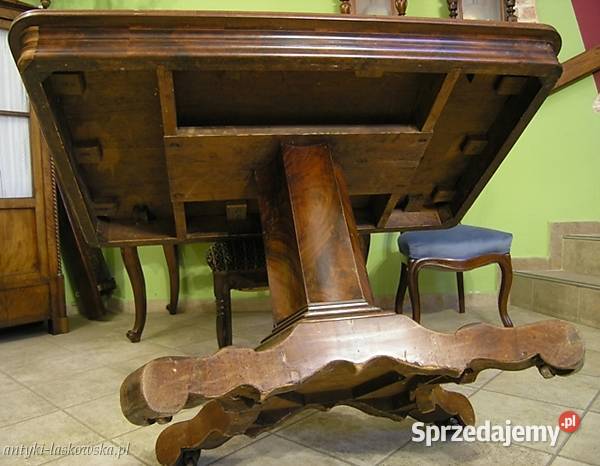 Stół Biedermeier mahoń Antyki Sopot