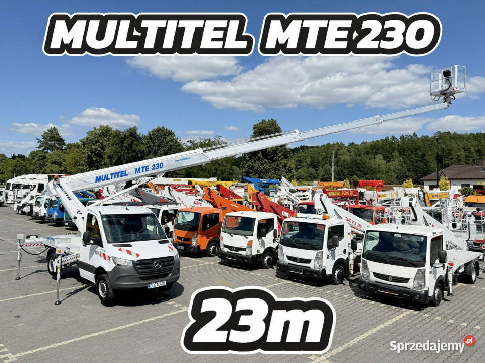 Mercedes Sprinter Podnośnik Koszowy 23m MULTITEL elektryczne szyby świętokrzyskie Widełki