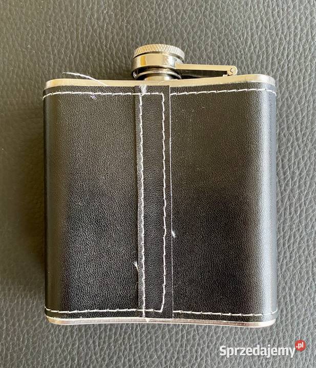 Piersiówka stalowa w skórze 6 oz NOWA mazowieckie Warszawa