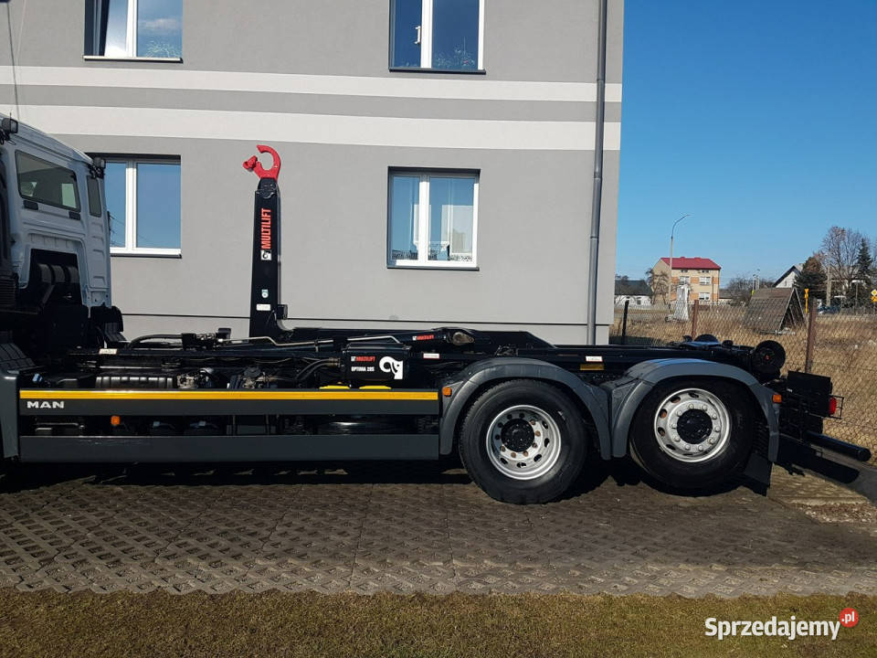 MAN TGS 26430 3 OSIE HAKOWIEC MULTILIFT OPTIMA tempomat Poręba