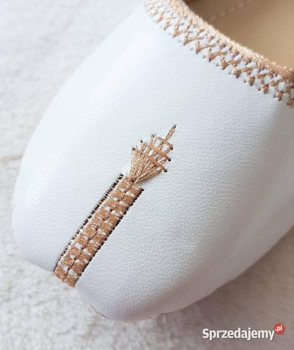 Nowe buty białe balerinki indyjskie khussa boho Szczecin