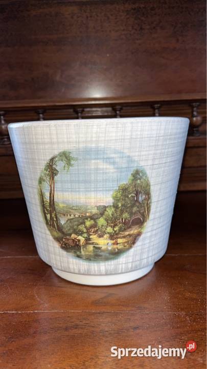 Doniczka osłonka Z dwoma widoczkami w pomorskie Gdańsk