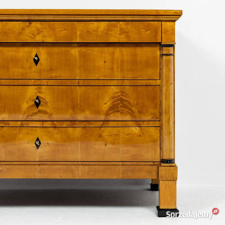 Duża komoda biedermeier brzozowa antyk stara Meble Swarzędz