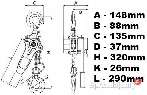 WH750 ŁAŃCUCHOWA WCIGARKA HAKOWA 750 075T Mikołów