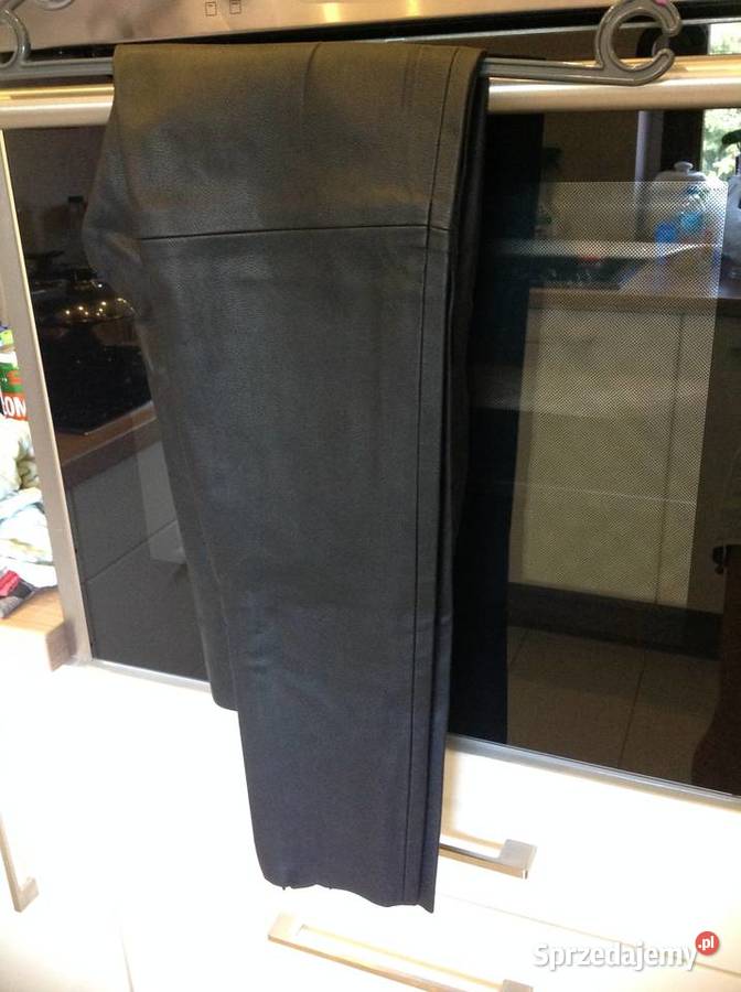 ZARA Legginsy Skórzane Damskie XS Czarne Nowe Nowa Sól