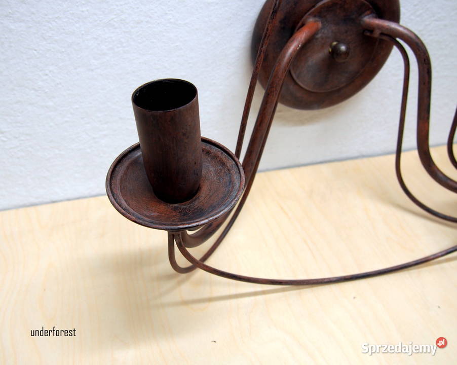 Świecznik naścienny kinkiet podwójny na 2 świece Leszno