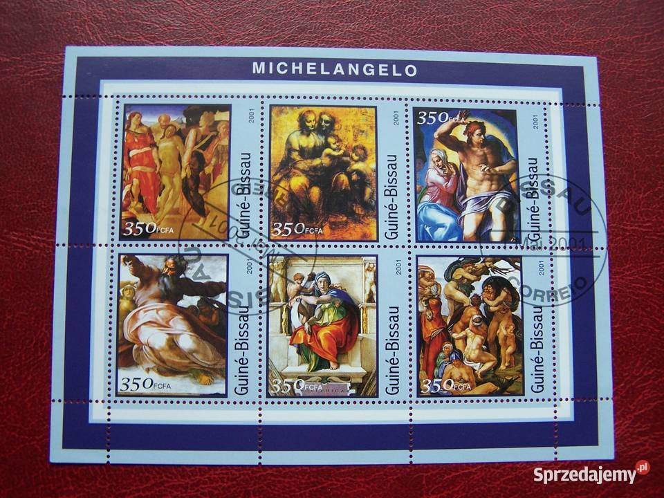 Gwinea Bissau 2001 CTO Malarstwo Michelangelo Tychy sprzedam