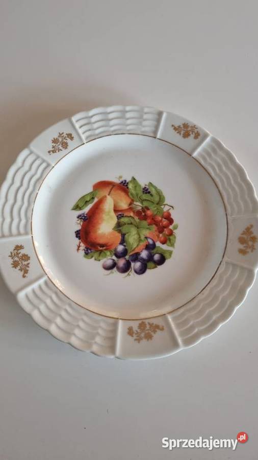 Talerz Motyw Owoce Porcelana Francuska Limoges Wola Podłężna