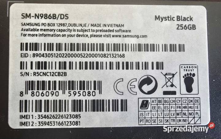 Samsung Note 20 ULTRA 5G Samsung Białystok