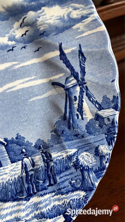 Talerz z wiatrakami Syg Myott Meakin Gdańsk