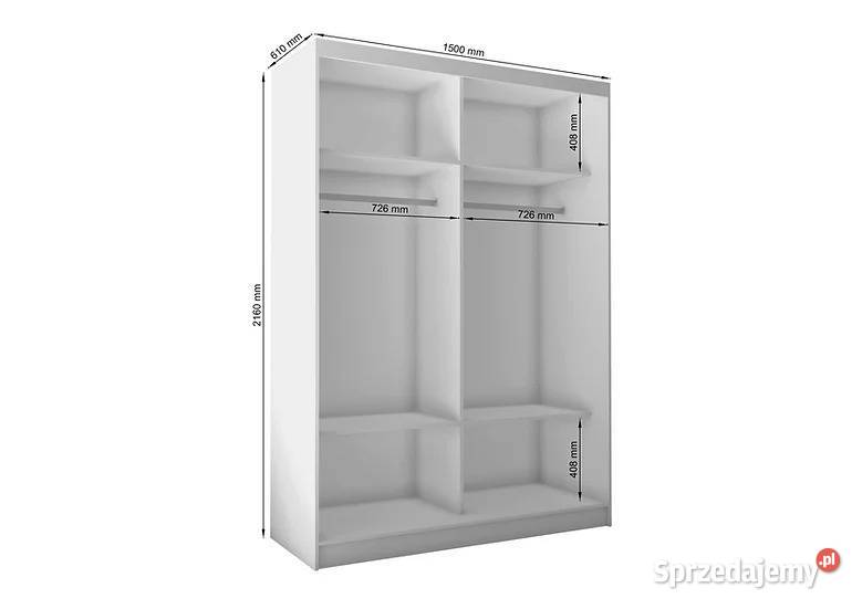 Szafa z ozdobnym lustrem 160 WYSYŁKA Szafy i garderoby Piła