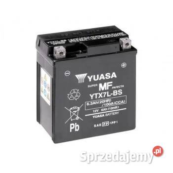 Akumulator motocyklowy 63Ah 100A YUASA YTX7LBS Układ elektryczny, zapłon Poznań