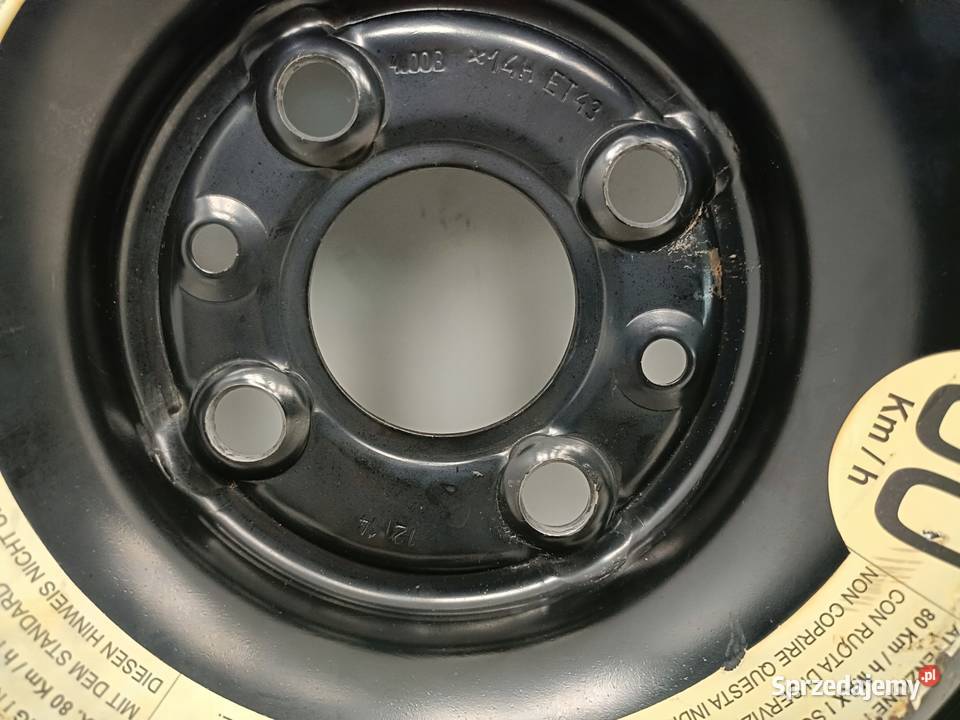 KOŁO DOJAZDOWE Fiat 500 13580 B14 R14 5x98 Chełm