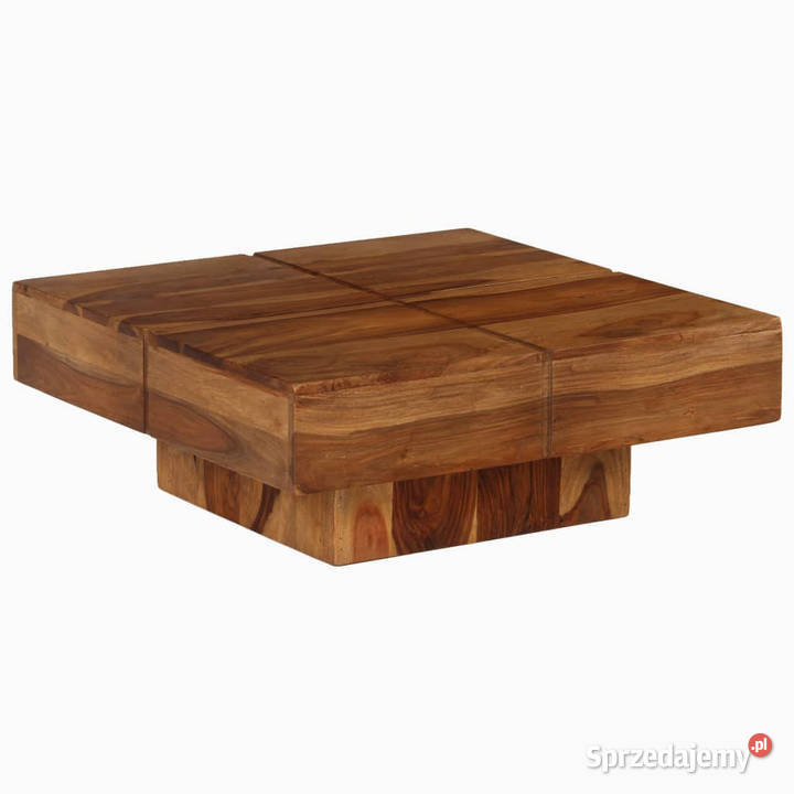 Stolik kawowy 80x80x30 lite drewno akacjowe