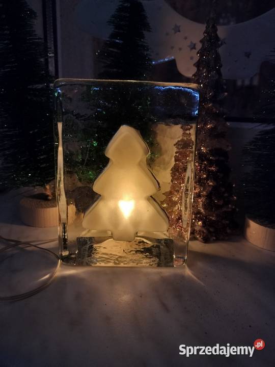 Świecznik szklany przycisk do papieru choinka Choszczno sprzedam