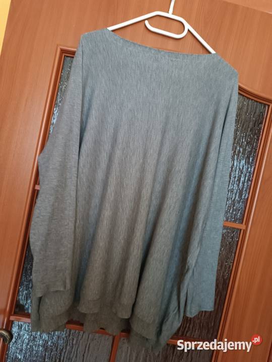Sweter szary z ozdobnymi perełkami wiskoza Cieszyn sprzedam