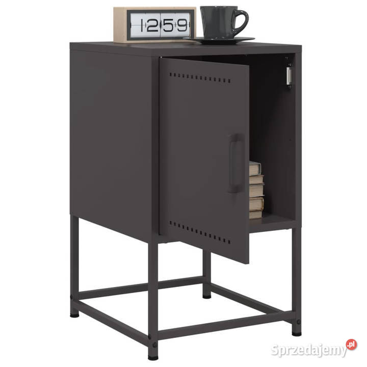 Szafka nocna czarna 36x39x605 stal WM846446 Szafki Warszawa