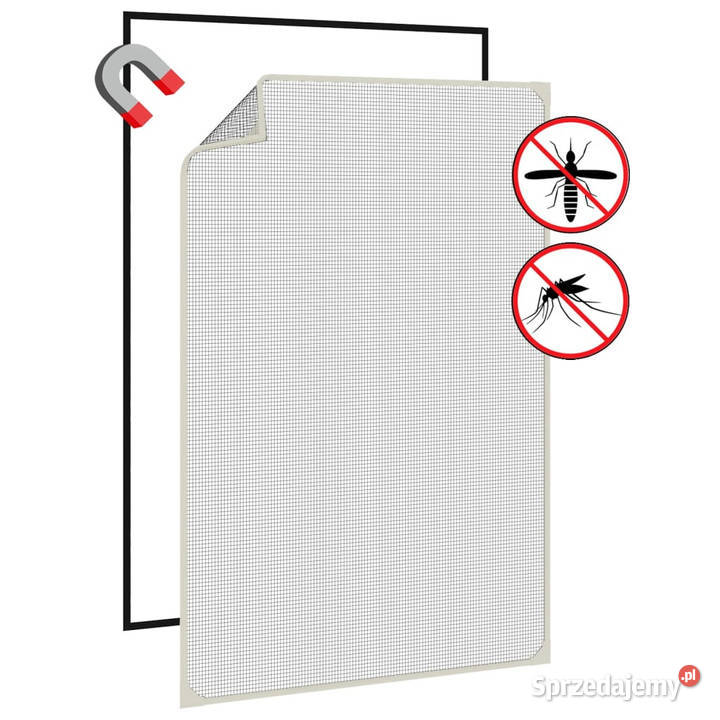 Magnetyczna moskitiera okienna biała 80x120 Warszawa