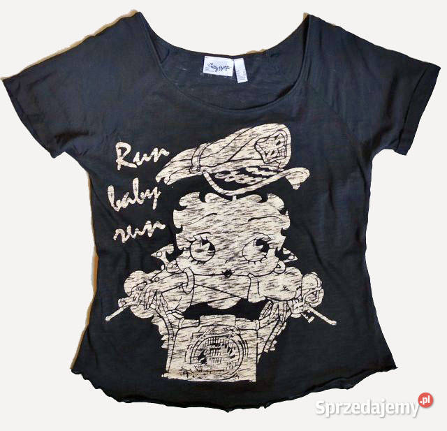MANGO jeans Betty Boop bluzka Tshirt czarny Gdańsk