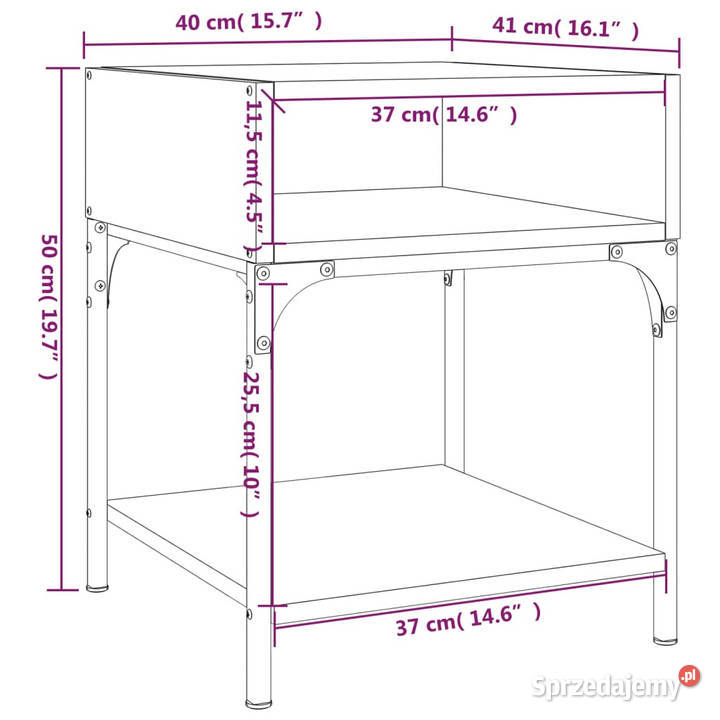 Stoliki nocne 2 czarne 40x41x50 WM825874 Nocne Warszawa sprzedam
