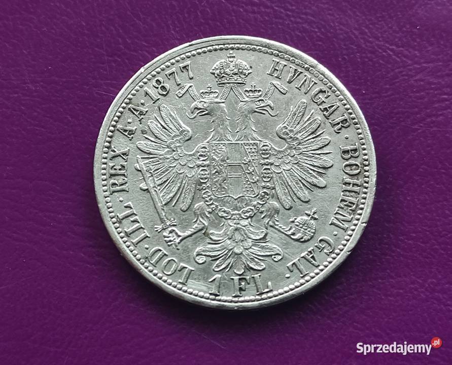 Moneta 1 FLOREN 1877 AUSTRIA Srebro Rzadkość 2 Kolekcje Pruszków sprzedam
