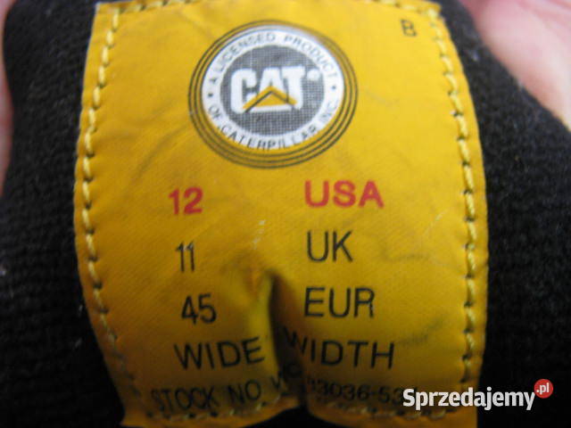 Buty skórzane Caterpilar 45 czarne stan Sportowe Warszawa
